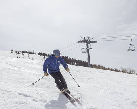 Blue Skier