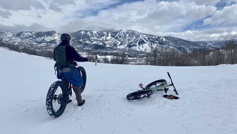Fat biking tour in Steamboat Springs.