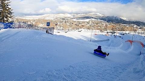 Tubing at Howelsen Hill in Steamboat Springs, CO.