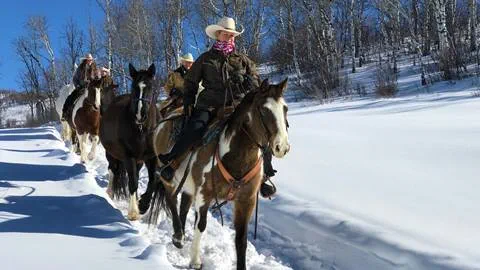 Winter horseback ride