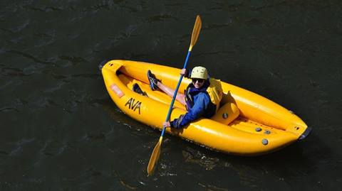 A kayaker on the Colorado River.