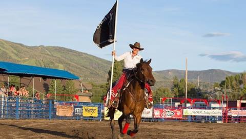Marshall at the Steamboat Rodeo.