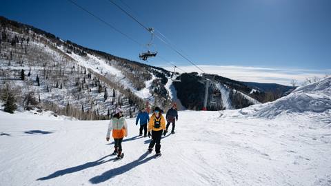 Guided snowshoe tour at Steamboat.