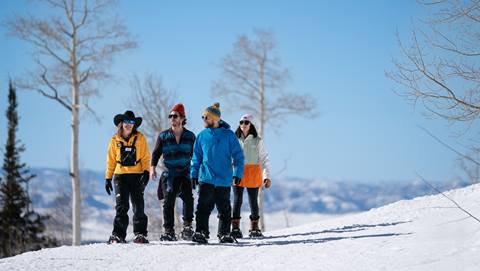 Guided snowshoe tour at Steamboat.