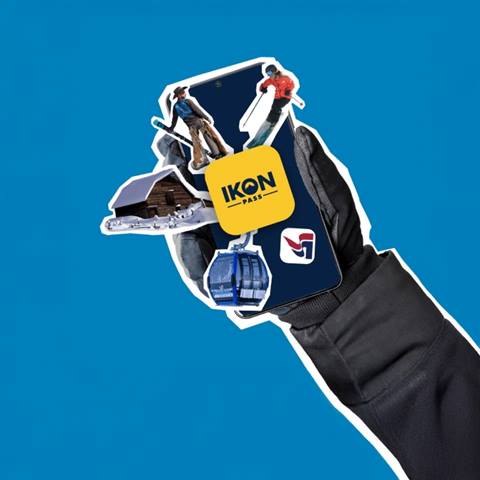 Ikon Pass app promo graphic.