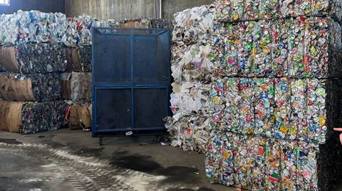 Compressed raw plastics.