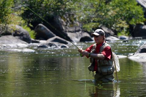 Fly fishing in the Yampa