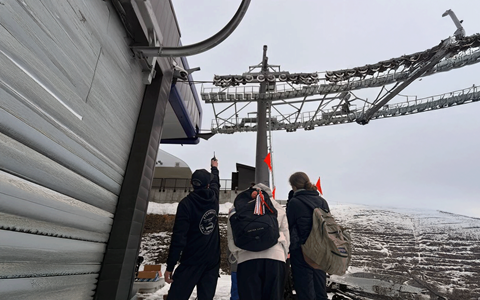 Students taking a learning field trip to Steamboat Resort.
