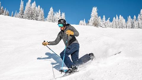 Guy skiing