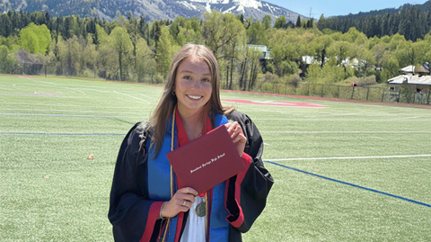 Steamboat Resort Scholarship recipient, Zoe Anfang, from Steamboat Springs High School.