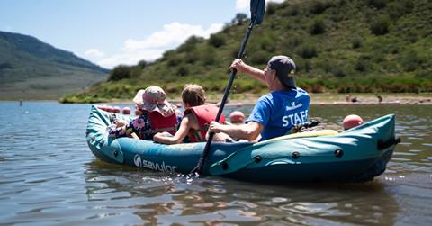 Happy Campers kayaking
