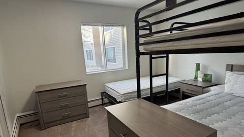 Bedroom for Employee Housing at Steamboat Resort.