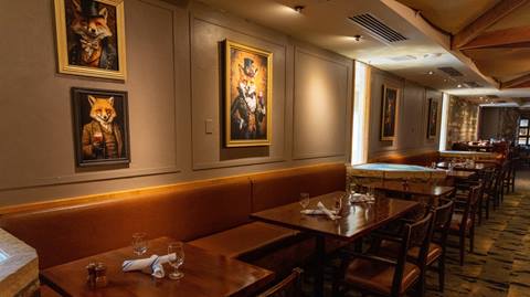 Interior of The Crooked Antler restuaruant at The Steamboat Grand.