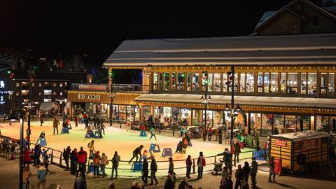 Outside The Range Food & Drink Hall at Steamboat Resort.
