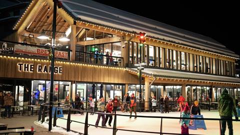 Outside The Range Food & Drink Hall at Steamboat Resort.