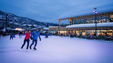 Exterior of The Range Food & Drink Hall at Steamboat Resort.