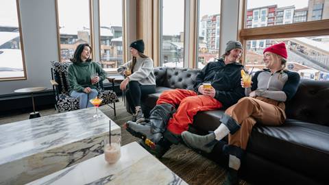 Interior of The Range Food & Drink Hall at Steamboat Resort.
