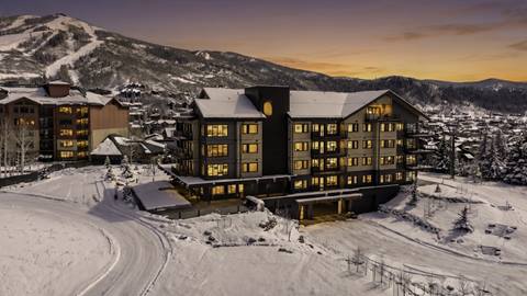 Aerial view of The Amble in Steamboat Springs, CO.