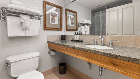Double Queen bathroom  at The Steamboat Grand.