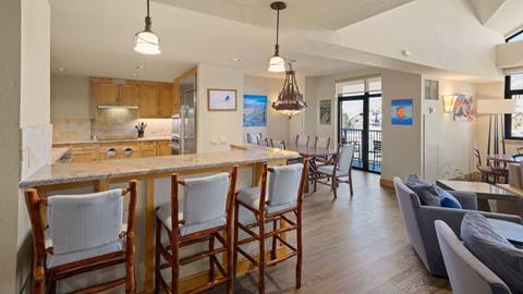 Interior photo of penthouse 705 at The Steamboat Grand.
