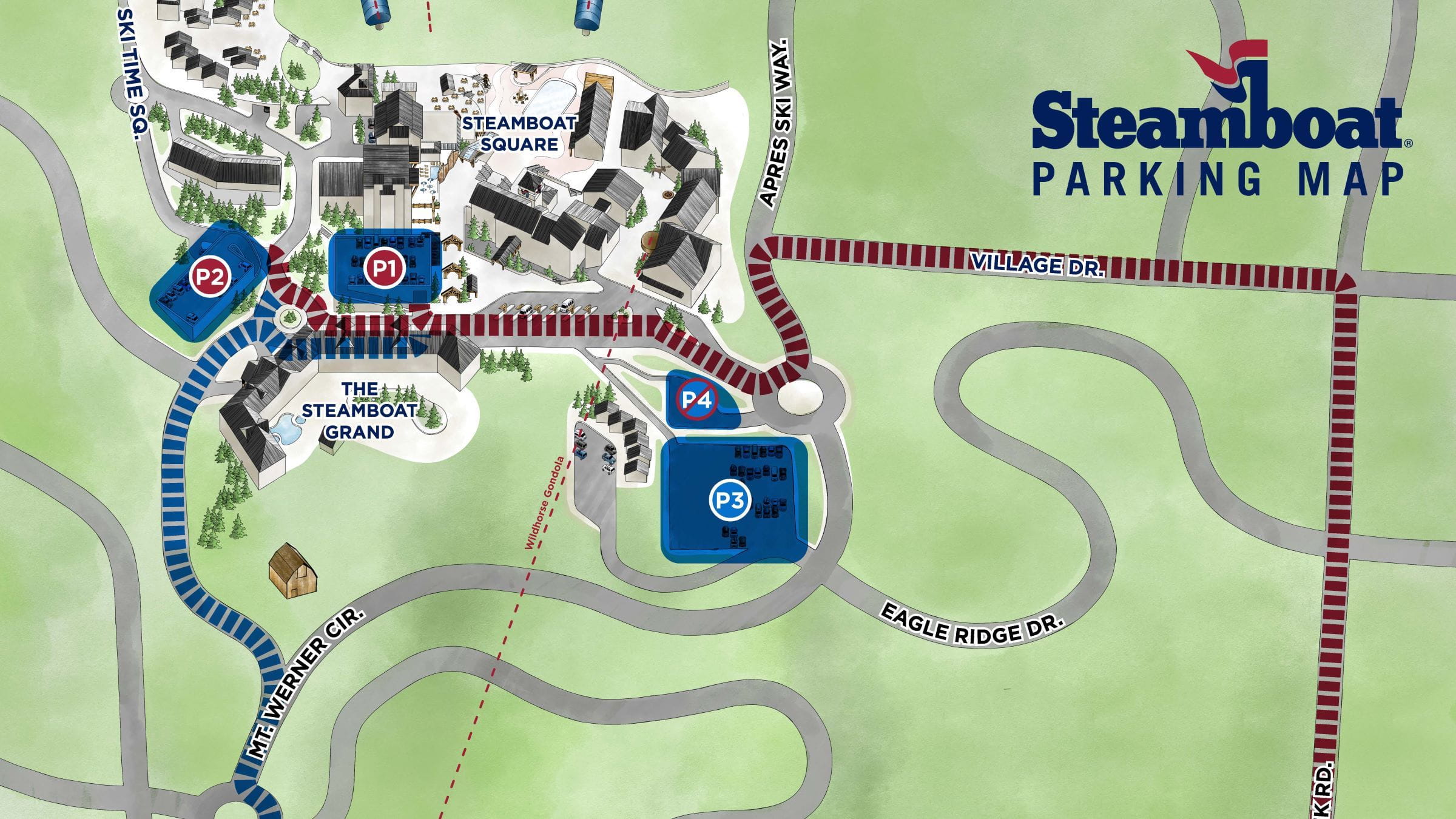 Trails and Maps at Steamboat Ski - Sbt Parking Map Summer 2023 2400 