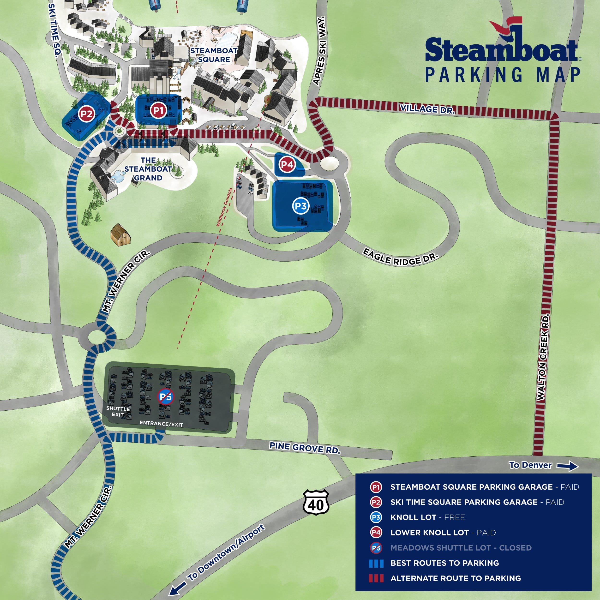 Trails And Maps At Steamboat Ski Resort Parking Summer 2024 