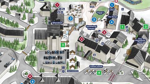 Steamboat Base Area Map for summer 2026.