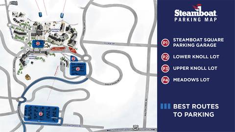 Steamboat Resort Parking Map.