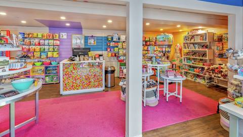 Interior of Giggle Gulch Candy at Steamboat Resort.