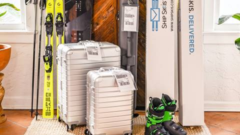 Luggage being shipped Ship Skis