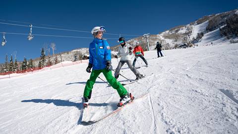 Teen ski lesson at Steamboat's Greenhorn Ranch