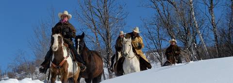 Winter horseback ride