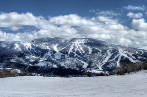 Steamboat Resort scenic view in winter