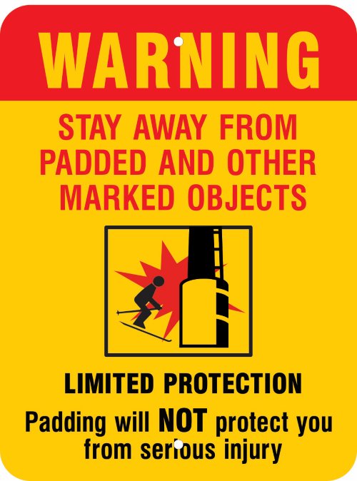 Safety sign at Steamboat Resort.